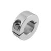Kipp Shaft Collar, Locking Ring, One Piece, D1=50 mm, Slitted Inside, Aluminum, Bright (Qty. 1), K0611.05003