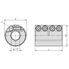 Kipp Rigid Couplings, One Piece, L=124 mm, Steel, (Qty. 1), K2064.1500