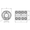 Kipp Rigid Couplings, Two Piece, L=108 mm, Steel, (Qty. 1), K2065.1400