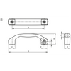 Kipp Pull Handles, Rear Mount, D=M8, Style B, Thermoplastic PA, (Qty. 1), K1060.2100082