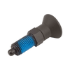 Kipp Indexing Plungers, w/Plastic Mushroom Grip and Thread Lock, Style AP, Size 1, M10X1, Stainless Steel, (Qty:1), K1096.091105