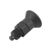 Kipp Indexing Plungers, w/Plastic Mushroom Grip and Thread Lock, Short Version, Style AP, Size 0, M8X1, Stainless Steel, (Qty:1), K1097.195004
