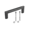 Kipp Pull Handles, Aluminum w/Plastic Grip Legs, L=75.5 mm, Style C, Polyamide, Black, (Qty. 1), K1127.055201