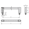 Kipp Pull Handles, Aluminum w/Plastic Grip Legs, L=120.5 mm, Style C, Polyamide, Black, (Qty. 1), K1127.100201