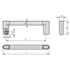 Kipp Pull Handles, Aluminum w/Plastic Grip Legs, L=255.5 mm, Style B, Polyamide, Black, (Qty. 1), K1128.235101