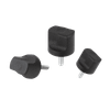 Kipp Grip Nut, Size 3, Style L, D=M6X15, D1=25 mm, H=22.9 mm, Thermoplastic, Steel, Black, (Qty:10), K1126.306X15
