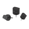 Kipp Grip Nut, Size 3, Style L, D=M8X30, D1=25 mm, H=22.9 mm, Thermoplastic, Stainless Steel, Black, (Qty:10), K1126.3008X30