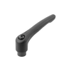 Kipp Adjustable Handles, Steel w/Internal Thread, Size 1, 1/4-20, Satin Finish (Qty:1), K0752.1A21