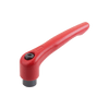 Kipp Adjustable Handles, Steel w/Internal Thread, Threaded Insert, Size 2, 1/4-20, Black Oxidized, Steel, (Qty:1), K0752.2A227