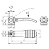 Kipp Cam Levers, Size 1, Internal Thread, D=10-32, Plastic Thrust Washer, Stainless Steel, (Qty. 1), K2122.153184A1