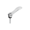 Kipp Cam Lever, Adjustable, External Thread, Size 1, 1/4-20X20, A=70.4 mm, B=21.5 mm, Trivalent Blue Passivated Steel, (Qty:1), K2128.15022A2X20
