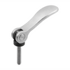 Kipp Cam Lever, External Thread, Size 0, D=M5X50, A=52.3 mm, B=18 mm, Stainless Steel, Electropolished, (Qty:1), K2121.0512005X50
