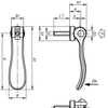 Kipp M8x50 Cam Lever, External Thread, All Stainless Steel, Size 2 (Qty. 1), K2121.2512008X50