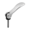 Kipp Cam Levers, Size 1, External Thread, Plastic Thrust Washer, M5, Stainless Steel, (Qty. 1), K2121.1512305X40