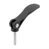 Kipp M5x30 Cam Lever, External Thread, Plastic Handle, Size 1 (Qty. 1), K2122.1521105X30