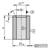 Kipp Locating Bushings for Locating Pins, Short Version, H=20 mm, Steel, (Qty. 1), K1095.1620