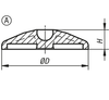 Kipp Swivel Feet Plates, Antistatic, Style A, D=39 mm, Thermoplastic, (Qty. 10), K0415.11040