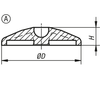 Kipp Swivel Feet Plates, Antistatic, Style A, D=49 mm, Thermoplastic, (Qty. 10), K0415.11050