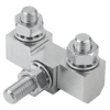 Kipp Square Hinge w/Fastening Nut, Style A, B =49 mm, A=18 mm, A1=14 mm, A2=22 mm, Stainless Steel, (Qty. 1), K1142.20820033