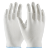 CleanTeam Light Weight Seamless Knit Nylon Clean Environment Glove - Half-Finger -White, Large, (12 Pair), #40-736/L