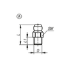 Kipp Conical Head Grease Nipples, DIN 71412, Style A, Straight w Hex Socket, M6X1 mm, L=16 mm, Steel, (Qty. 10),K1132.1106100