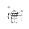 Kipp Flush Type Grease Nipples, DIN 3405, M8X1.25 mm, Style A, Hexagon, Straight, Steel (Qty. 10),K1134.1108125
