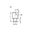 Kipp Flush Type Grease Nipples, 45 degree, DIN 3405, M8X1.25 mm, Style B, Square, Steel (Qty. 10), K1134.1208125