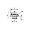 Kipp Flat Button Head Type Grease Nipples, DIN 3404, M16X1.5 mm, Hexagon, Stainless Steel (Qty. 1), K1135.22216150