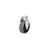 Kipp Fixed Caster w/o Locking System, D=50 mm, Plain Bearing, Thermoplastic, Steel, (Qty. 1), K1759.11050191