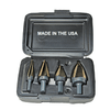 4 Piece Gold Oxide Coated Type 78-AG, 3-Flatted Shank Step Drill Set, Norseman Drill #01981
