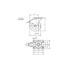 Kipp Swivel Caster w/Stop-Fix Locking System, Electrically Conductive, D=80 mm, Thermoplastic, Steel, (Qty. 1), K1761.11080322