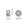 Kipp Screw Plugs w/Hexagon Socket, w/o Vent, Tapered Thread, M12X1.5 mm, DIN 906, Stainless Steel, (Qty. 10), K1129.201215