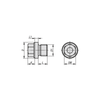 Kipp Screw Plugs w/Collar and Hexagon Head, M48X2 mm, DIN 910, Electro Zinc-Plated Steel, (Qty. 1), K1131.104820