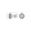 Kipp Locating Cylinder, w/Quick Clamping System, L= 41.5 mm, Carbon Steel, (Qty. 1), K0935.116025