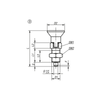 Kipp Indexing Plungers w/Plastic Mushroom Grip and Locking Slot, D1=1/2-13, D=6 mm, Size 2, Thermoplastic, Not Hardened, Stainless Steel, (Qty:1), K0338.14206A584