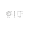 Kipp Circlip for Bores, DIN 472, D1=24 mm, Stainless Steel, (Qty:10), K1939.241201