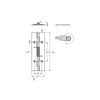 Kipp Spring Hinge, Spring Closed, w/Holes, 120 mm, Stainless Steel, (Qty:1), K1175.14012011
