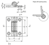 Kipp Spring Hinge, Spring Closed, 0.7 Nm, Anodized Aluminum, (Qty:1), K1180.556711