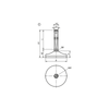 Kipp Leveling Foot, w/Hex Socket, Style C, M16X200, Stainless Steel, (Qty:1), K0739.3205016X200