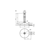 Kipp Leveling Foot, w/Hex Socket, Style D, M16X100, Stainless Steel, (Qty:1), K0739.4206016X100