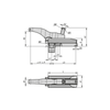 Kipp Power Clamp, Single, Long Version, M16, Carbon Steel, Black Electro Zinc-Plated, (Qty:1), K1205.116135
