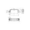 Kipp Pull Handle, Resistant to High Heat, L=136 mm, Thermoplastic, Black, (Qty:1), K0190.311708