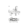 Kipp Clamp Straps, w/T-Slot Nut, Adjustable, Style B, M12X160, L=150 mm, Galvanized, Carbon Steel, (Qty:1), K1165.212150160