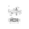 Kipp Clamp Straps, w/Stud, Adjustable, Style C, M20X200, L=235 mm, Galvanized, Carbon Steel, (Qty:1), K1165.320235200