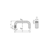 Kipp Pull Handle, M6, L=133 mm, Oval, Aluminum, Red, Powder Coat, (Qty:1), K0204.12027