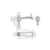 KIPP Cam Lever, Size 2, D=M10X30, w/External Thread, Thrust Washer and Stud, Stainless Steel, (Qty:1), K0645.2541010X30