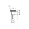 KIPP Knurled Knob, w/External Thread, M8X15, Style L, Thermoset, (Qty:10), K1223.302608X15