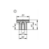 KIPP Knurled Knob, w/Tapped Blind Hole, M6, Style C, Thermoset, (Qty:10), K1223.102206