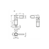 KIPP Cam-Action Indexing Plungers w/Stop, Right, L=38 mm, D=4 mm, Style A, Stainless Steel, (Qty. 1), K1285.2040410