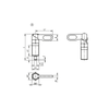 KIPP Cam-Action Indexing Plungers w/Stop, Right, L=38 mm, D=6 mm, Style A, Stainless Steel, (Qty. 1), K1285.2040610